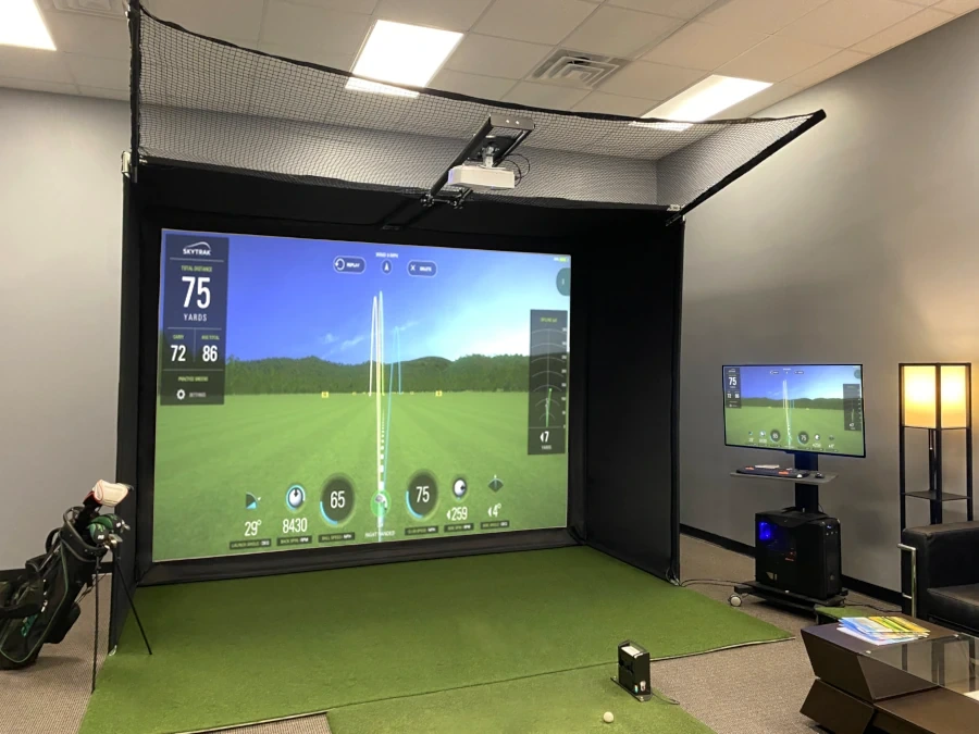 Low cost DIY indoor home golf simulator enclosures, cages, and screen frame system. Compare to Carl's DIY. From $750.00.