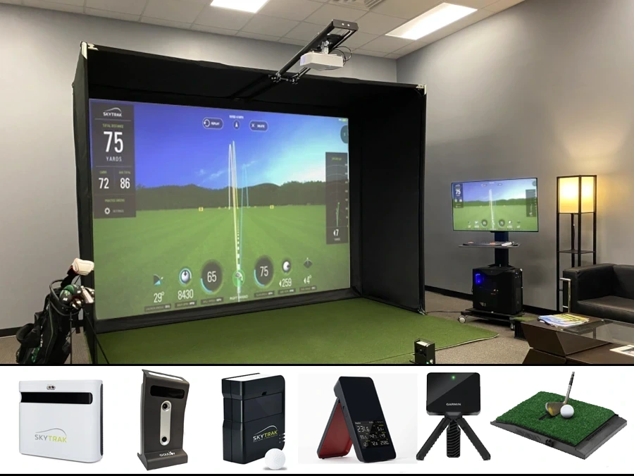 Best pricing on home golf simulators, hitting screens and indoor golf enclosures. Your home golf simulator is here!