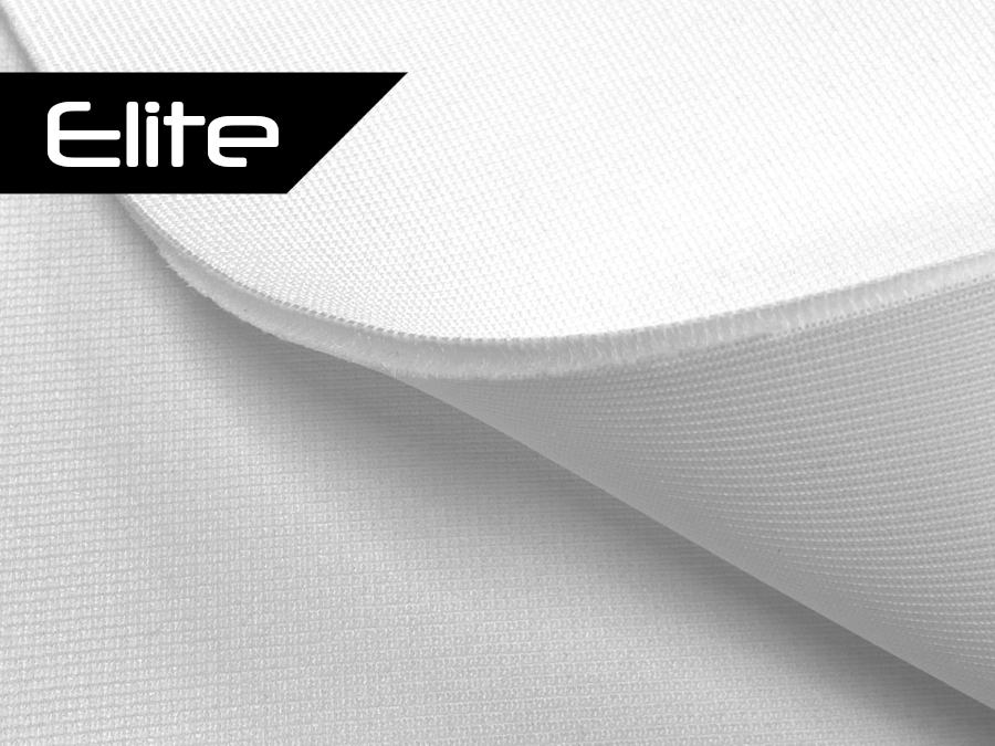This multilayer fabric made with a foam core absorbs and dampens golf shots, reducing impact noise. Projected images will be sharper and brighter on Elite fabric than on any other material. Perfect for golfers who want superior image quality.