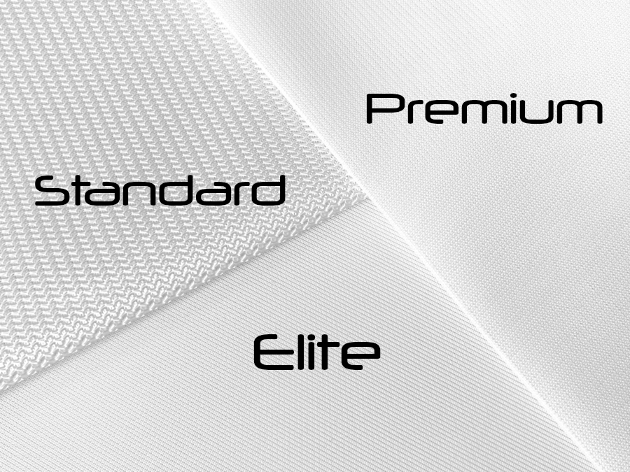 Choose between our Standard, Premium, and Elite fabrics for your perfect system.