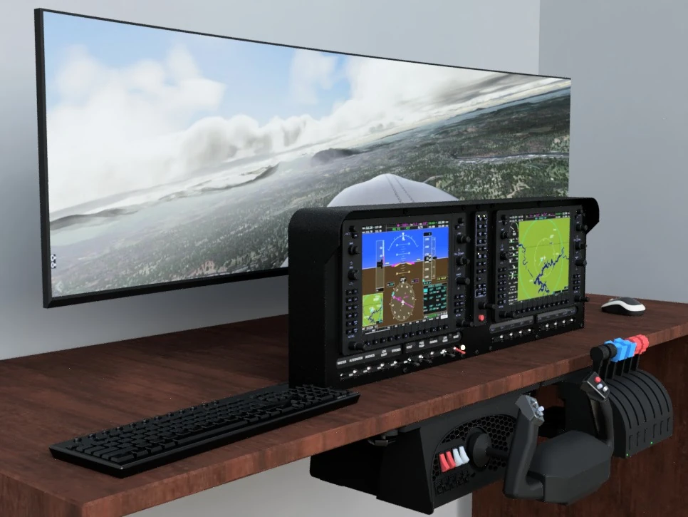 Intelligent flight simulator instrument panels and dashboards for XPlane, FS2020, P3D, and FSX.