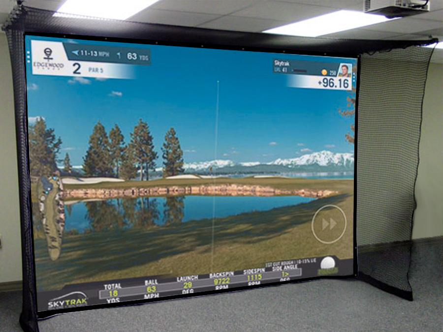 SkyBay™ Hanging Golf Simulator Screen and Enclosure